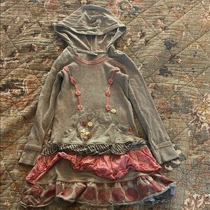 Naartjie Gray and Pink Kids Dress